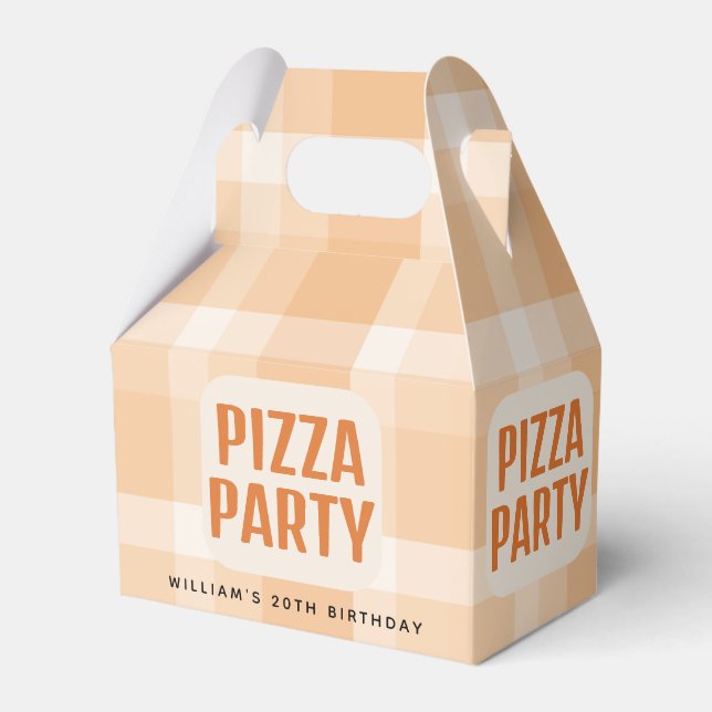 Modern & Italian Any Occasion Pizza Party Favor Box (Front Side)