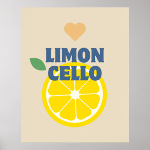 Modern Italian Lemons Limoncello Bar  Poster