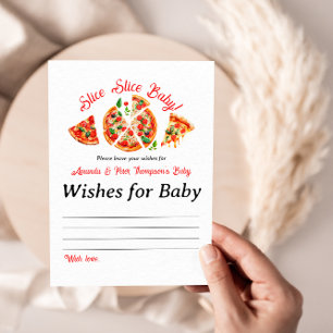 Modern Italian Pizza Party Slice Slice Baby Shower Invitation Postcard