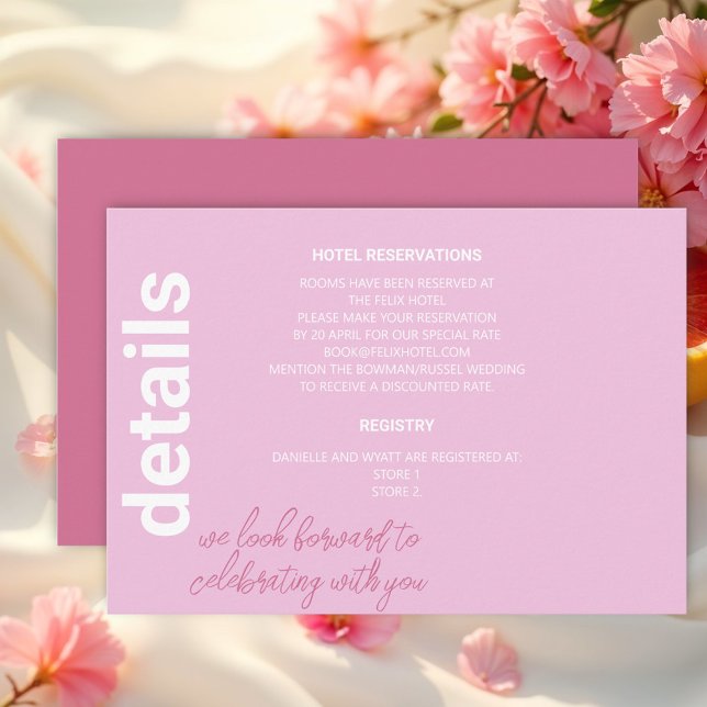 Modern Italian Summer Wedding Details Enclosure Card (Creator Uploaded)