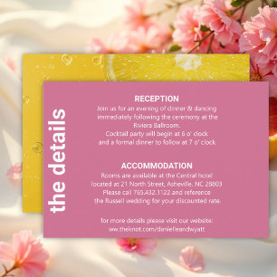 Modern Italian Summer Wedding Details Enclosure Card