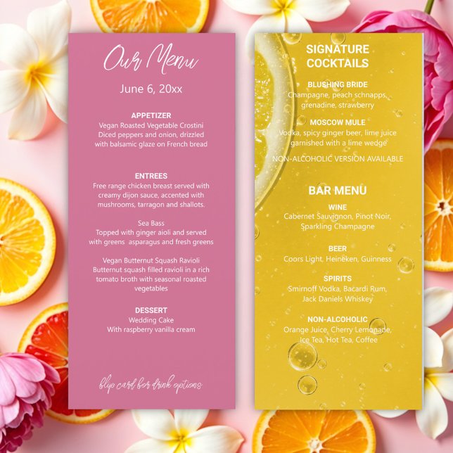 Modern Italian Summer Wedding Menu (Creator Uploaded)