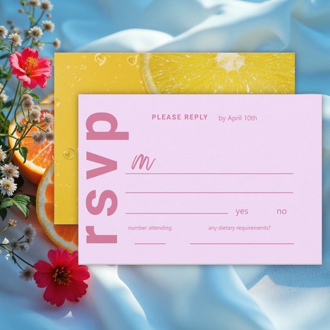 Modern Italian Summer Wedding RSVP Card (Creator Uploaded)