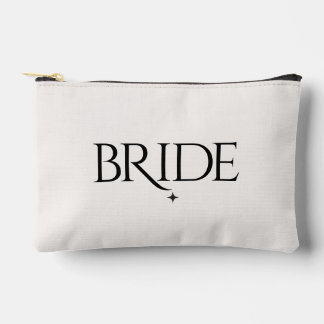 Modern Ivory Bridal Toiletry Cosmetic Clutch Bag