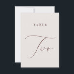 Modern Ivory Calligraphy Table Two Table Number<br><div class="desc">Help your guests find their way with these double sided table number cards. The neutral design features a minimalist card decorated with romantic and elegant typography. Designed to coordinate with for the «ETHEREAL» Wedding Invitation Collection. Other table numbers in the collection are sold separately. View the collection link on this...</div>