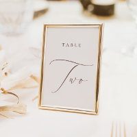 Modern Ivory Calligraphy Table Two Table Number