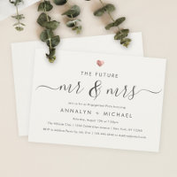 Modern Ivory Future Mr and Mrs Engagement Party