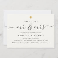 Modern Ivory Future Mr and Mrs Engagement Party