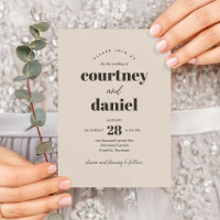 Modern Ivory Neutral Trendy Mix Match Wedding