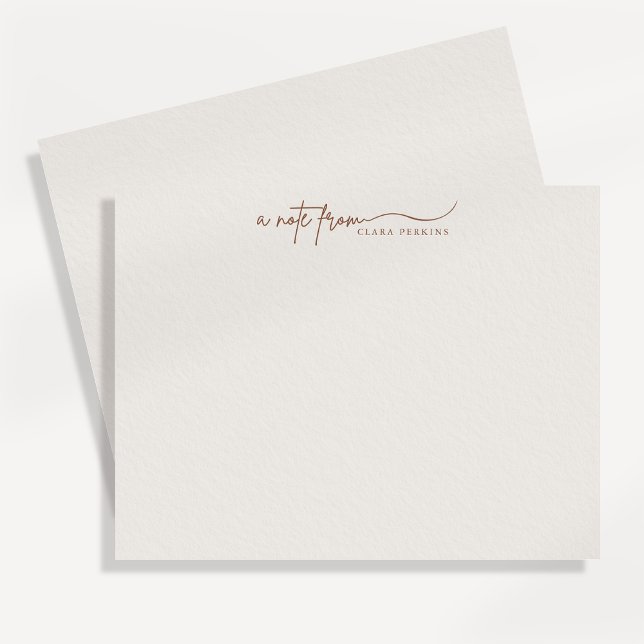Modern Ivory Script Personalized Note Card (Creator Uploaded)