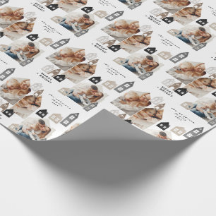 Modern Japan Christmas Nordic houses 3 photo chic  Wrapping Paper