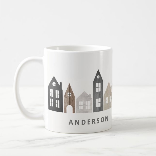 Modern Japan Christmas Nordic houses holiday Coffee Mug (Left)