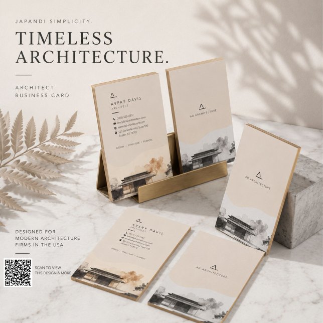Modern Japandi Architect Business Card (Creator Uploaded)