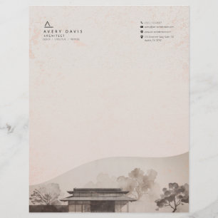 Modern Japandi Architect  Letterhead