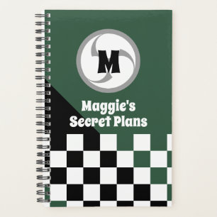 Modern Japanese Chequered and Symbol Monogram Planner