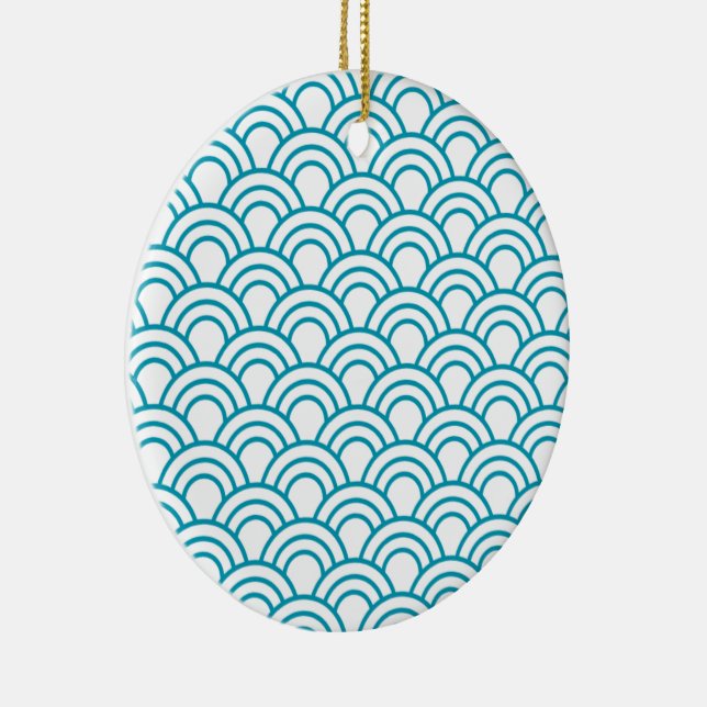 Modern Japanese Geometric Pattern  Ceramic Ornament (Right)