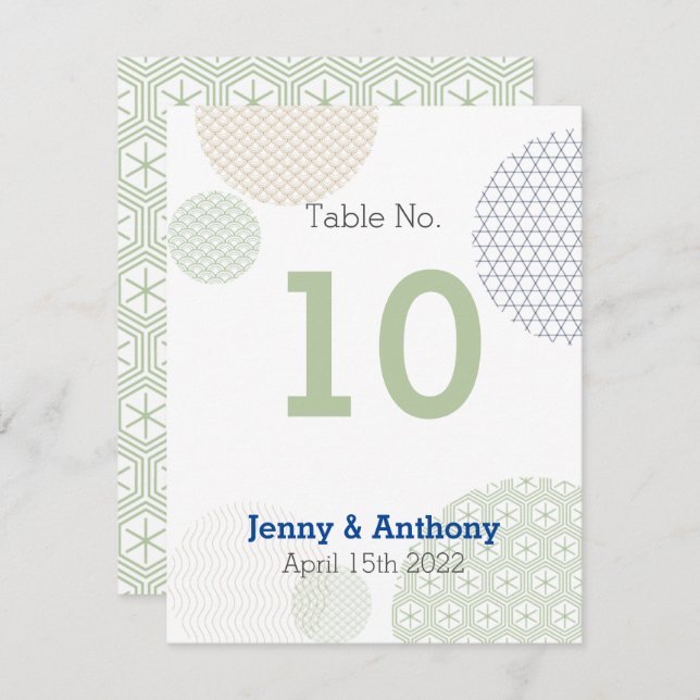 Modern Japanese Paper Pattern Card (Front/Back)