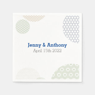 Modern Japanese Paper Pattern Napkin