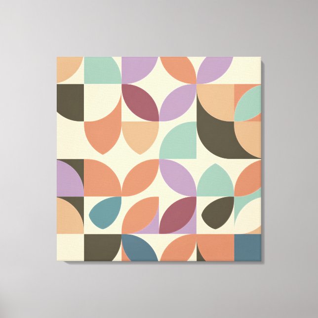 Modern Jazz Abstract Geometric Shapes Canvas Print (Front)