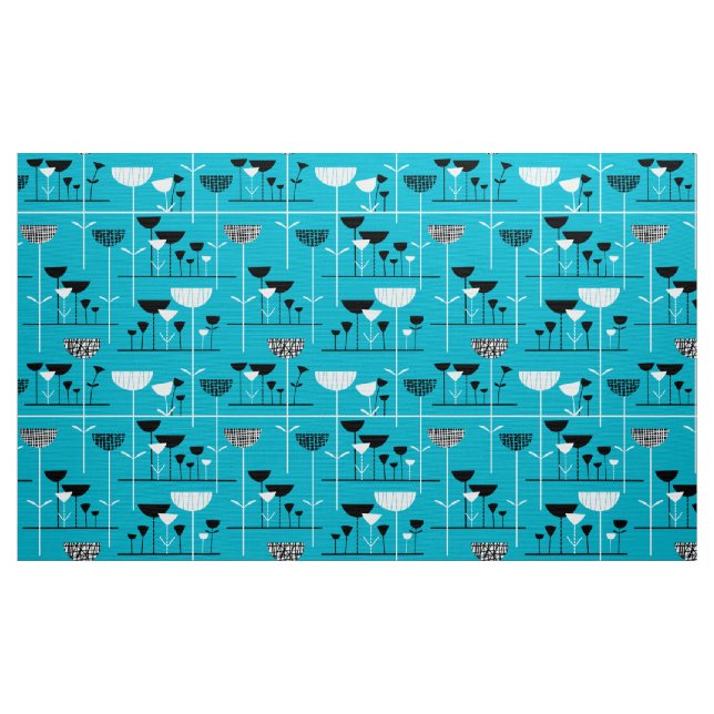 Modern Jazz - Aqua Blue 00b2ca Fabric (Yard)