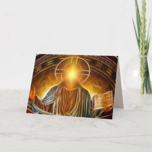 modern jesus greeting card