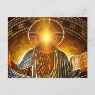 modern jesus postcard