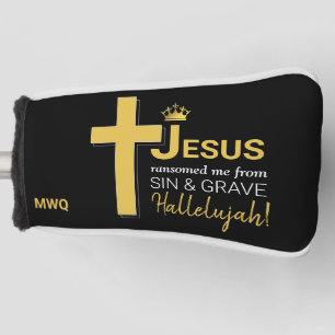 Modern JESUS RANSOMED ME Christian PUTTER Golf Head Cover
