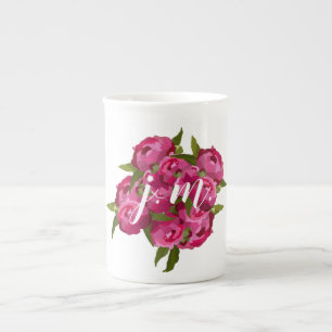 Modern Jewel Peony Tea Pot Bone China Mug