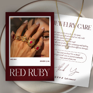 Modern Jewellery Care Logo Photo Business Card