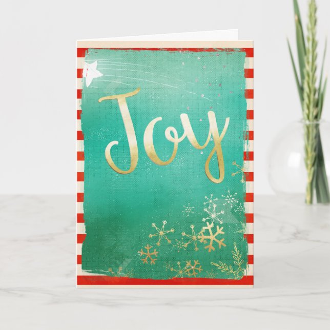 Modern Joy Christmas Card (Front)
