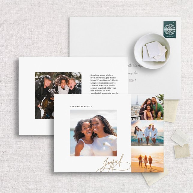 Modern Joy Multi-Photo Holiday Card (Creator Uploaded)