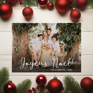 Modern Joyeux Noel Photo Holiday Card