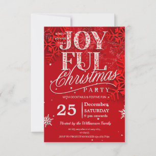 Modern Joyful Christmas Portrait Invitation