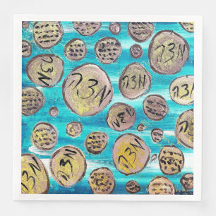 Modern Joyful Matzah Napkin