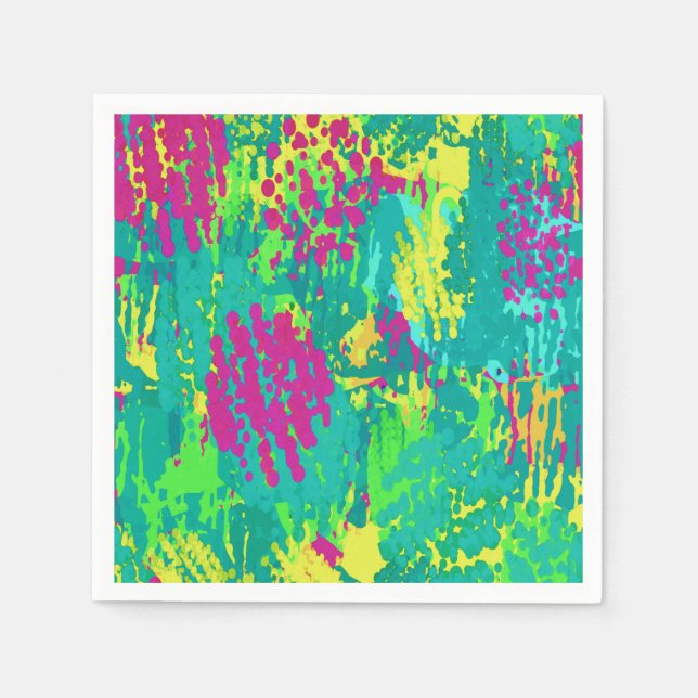 Modern Jungle Abstract design Napkin (Front)