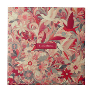 Modern jungle art tile