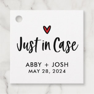 Modern Just in Case Wedding Recovery Kit  Favour Tags