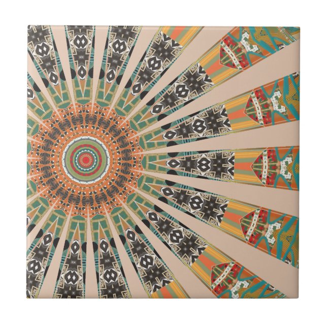 Modern  kaleidoscope Ceramic Tile (Front)
