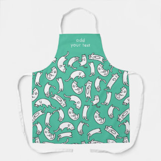 Modern Kawaii Funny Cute Cats Pattern Apron