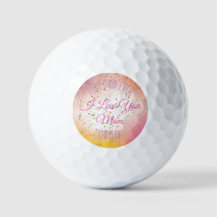 Modern Kawaii Pink Best Mom Ever Mothers Day Golf Balls