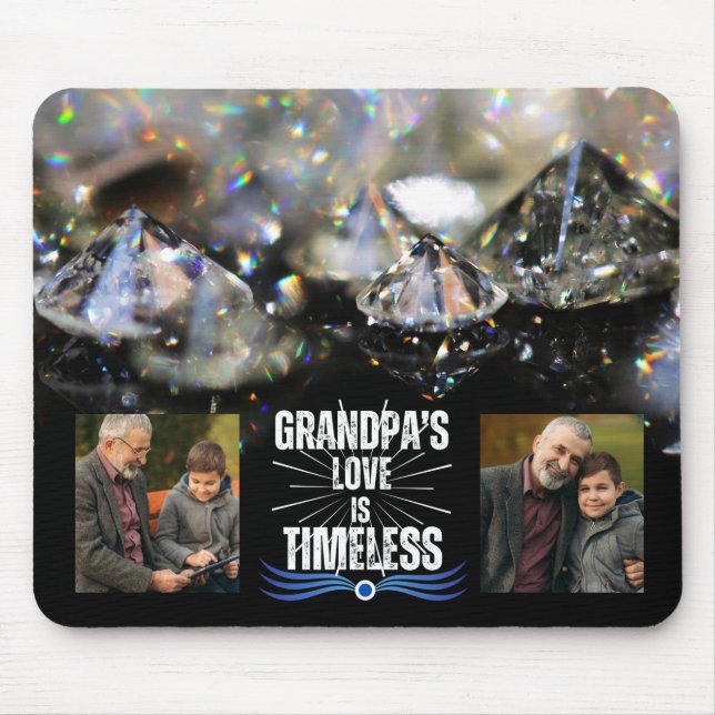 Modern Keepsake Cute Grandfather Gift Grandpa  Mouse Pad (Front)