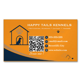 Modern Kennel QR Code Magnetic Business Card