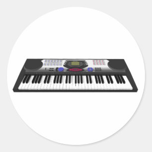 Modern Keyboard Synth: 3D Model: Classic Round Sticker