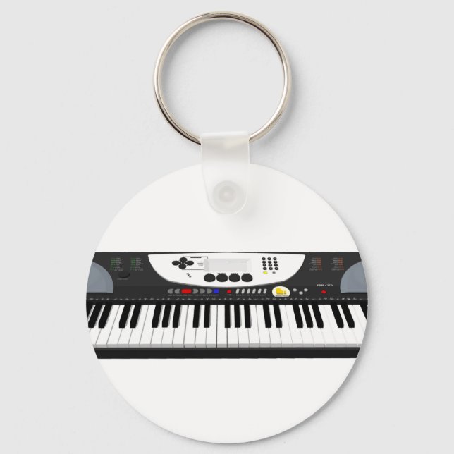Modern Keyboard Synth: 3D Model: Keychain (Front)