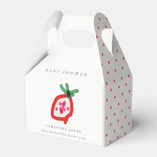 Modern Kids Hand Drawn Dragon Fruit Baby Shower Favor Box