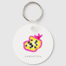 Modern Kids Hand Drawn Passion Fruit Pink Yellow