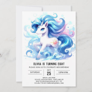 Modern Kids Horse Birthday Invitation
