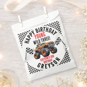 Modern Kids Monster Trucks Birthday Party Favour Bag