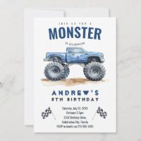 Modern Kids Monster Trucks Birthday Party
