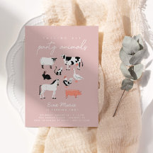 Modern Kids Party Animals | Farm Theme Birthday